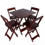 JOGO DE MESA 70X70 COM 4 CADEIRAS 